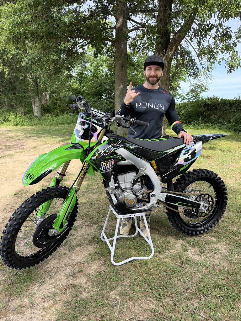 RAD athlete with his Kawasaki